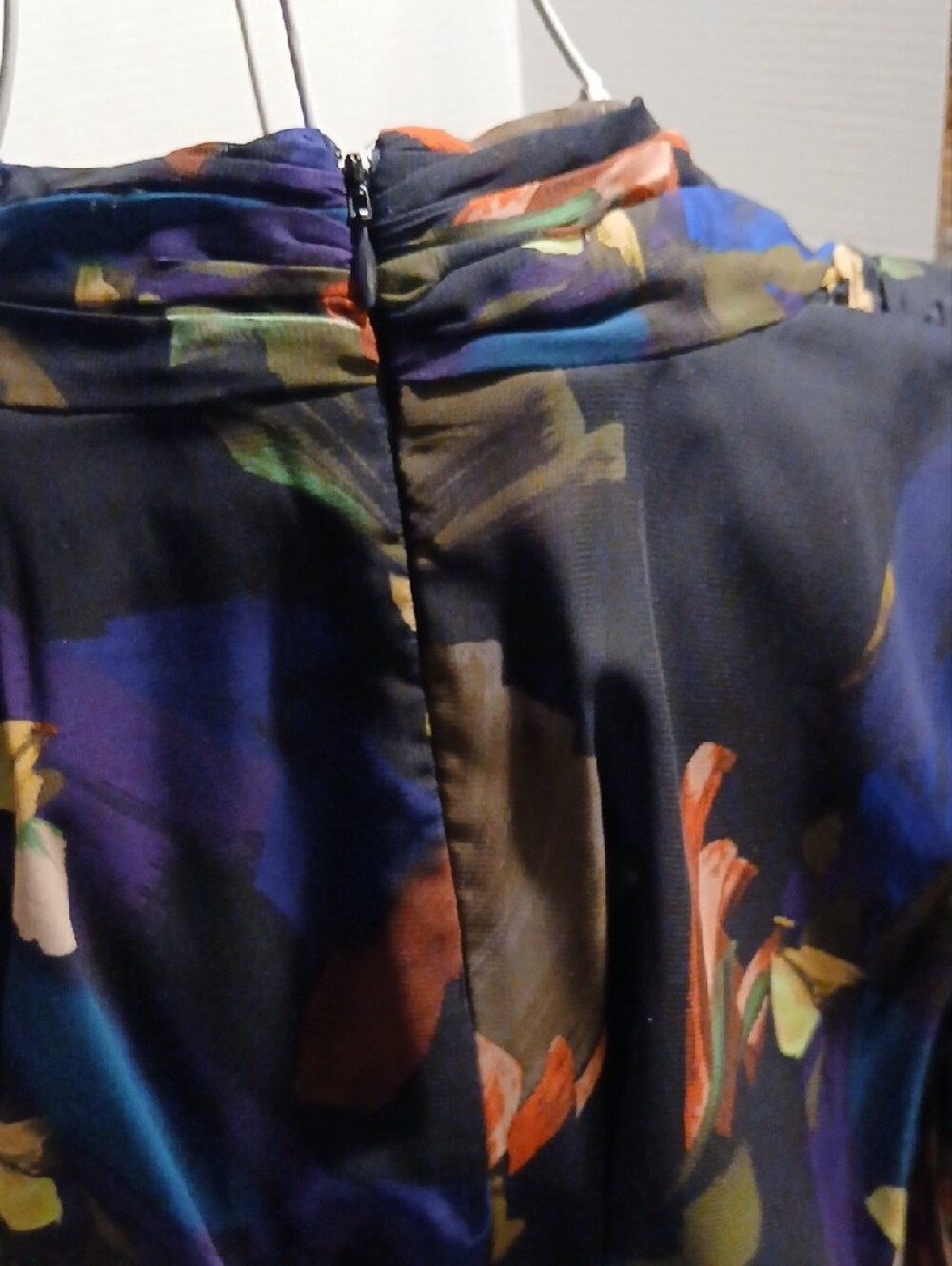 Alex Marie Navy Maxi Dress with Green, Brown & Blue Floral Print - Picture 12 of 16